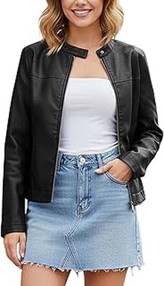 Chaquetas biker de cuero mujer