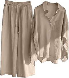 Outfits con camisas de lino mujer