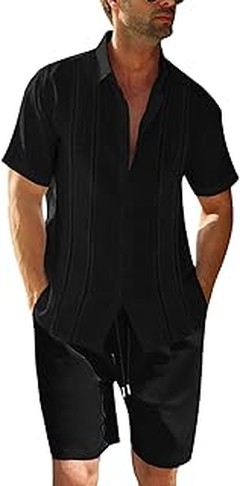 Inspiración para looks cotidianos con camisas negras de lino