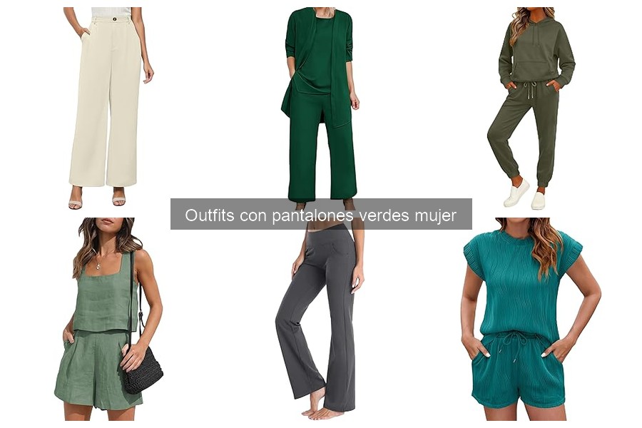 Accesorios ideales para pantalones verdes en mujer