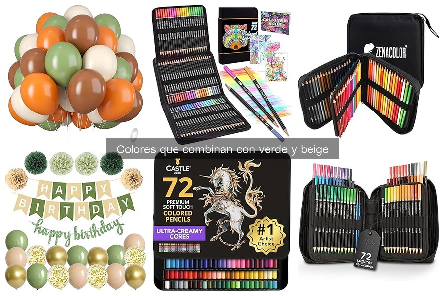 Accesorios que combinan perfectamente con verde y beige