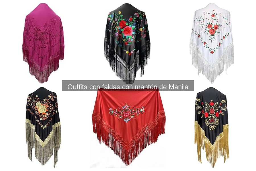 Alternativas a los Mantones de Manila en Outfits con Faldas