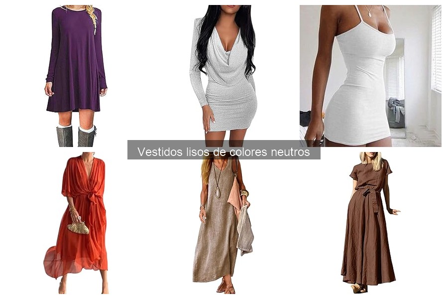 Alternativas a vestidos lisos de colores neutros