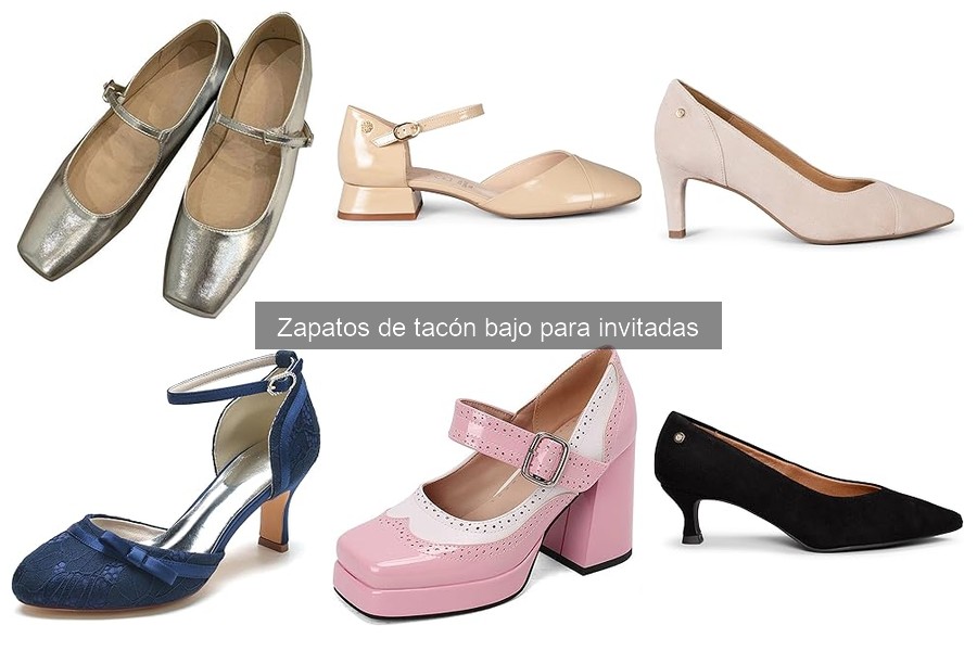 Alternativas a zapatos de tacón bajo para invitadas