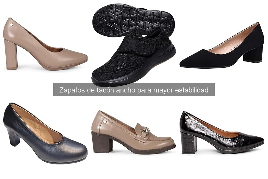 Alternativas cómodas a los zapatos de tacón ancho