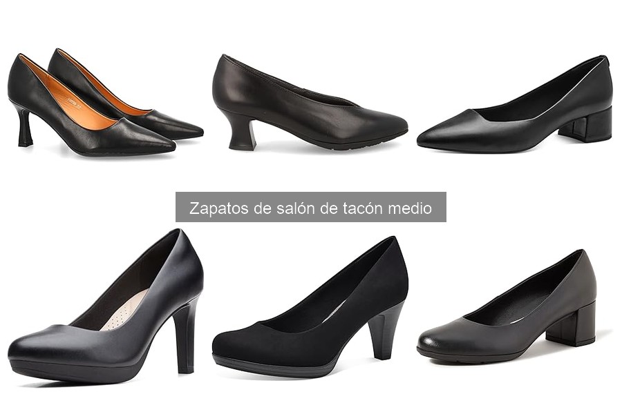 Alternativas cómodas a zapatos de salón de tacón medio
