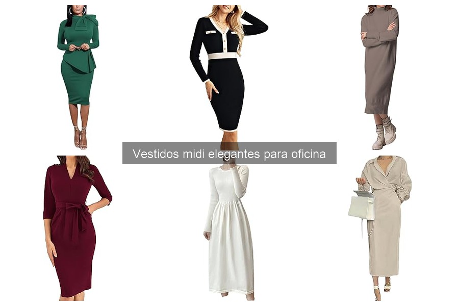 Alternativas elegantes a vestidos midi para oficina
