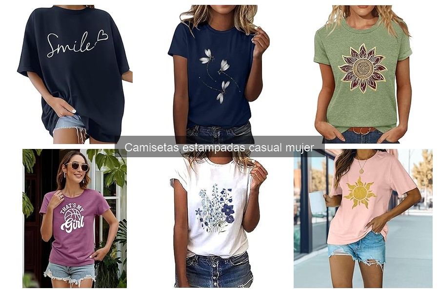 Camisetas Estampadas Casual con Motivos Culturales para Mujer