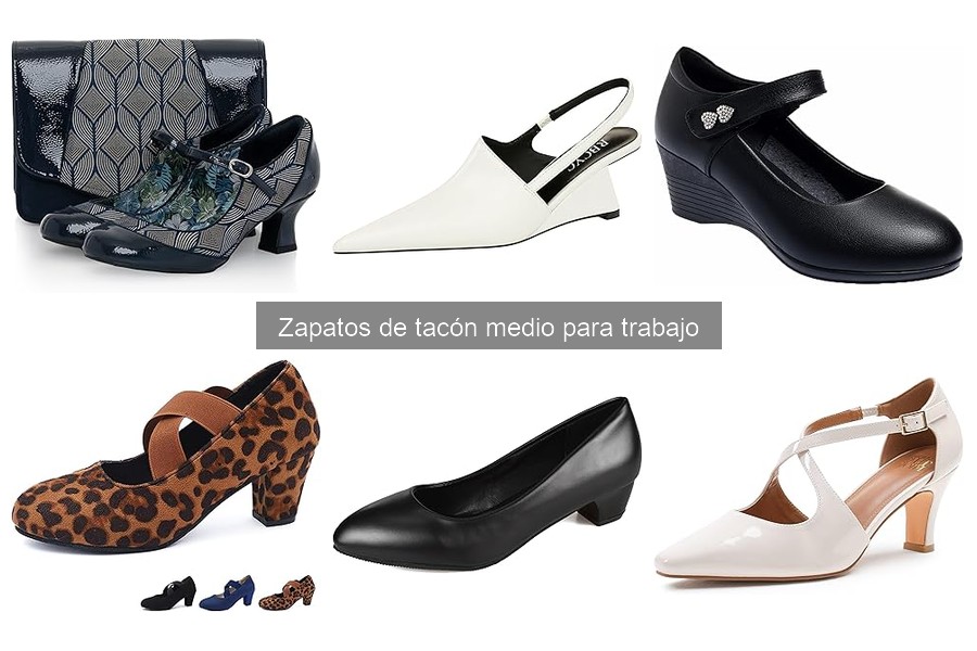 Características de los zapatos de tacón medio para trabajo