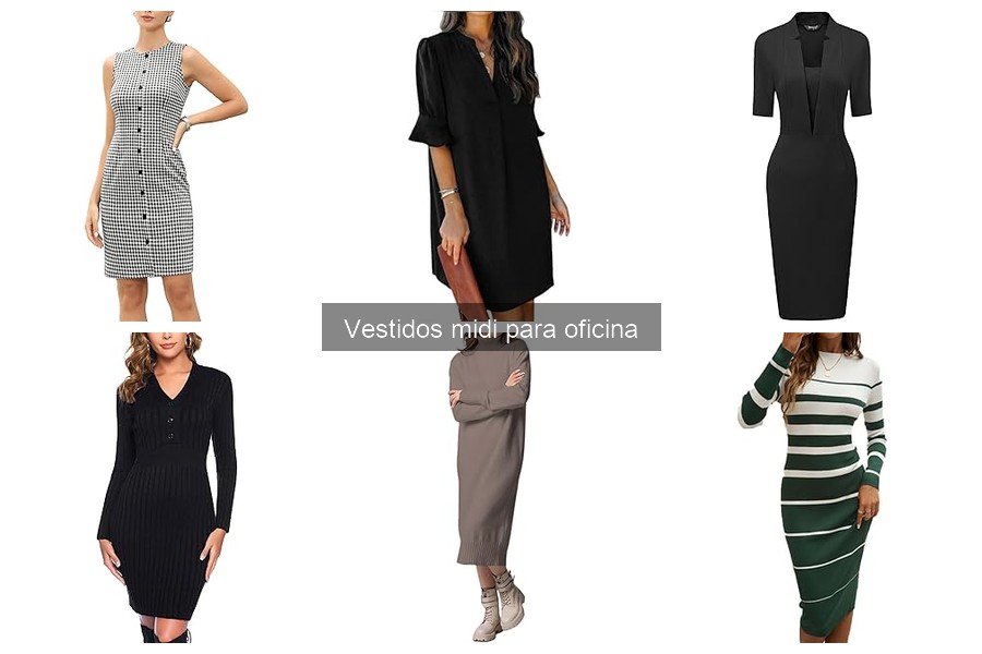 Combina vestidos midi para oficina: consejos y estilos