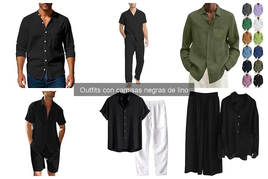 Cómo combinar camisas negras de lino en climas cálidos