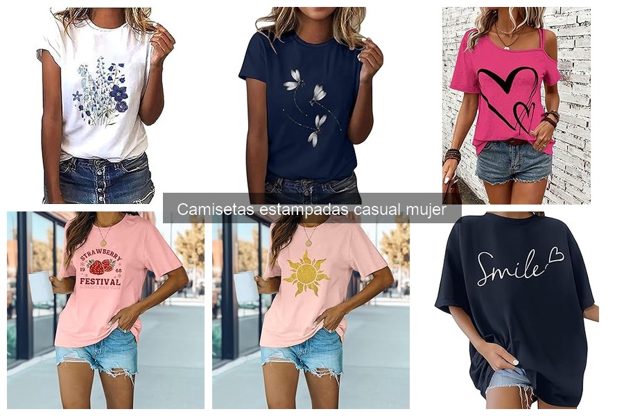 Cómo Combinar Camisetas Estampadas Casual para Mujer