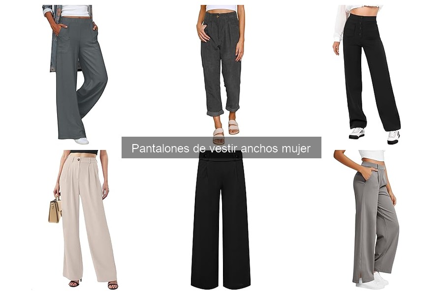 Cómo combinar pantalones de vestir anchos para mujer