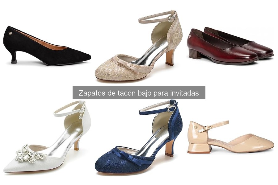 Cómo combinar zapatos de tacón bajo con vestidos de invitada