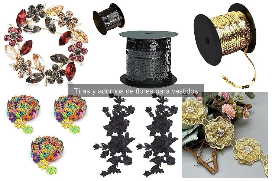 Cómo Fijar Tiras y Adornos de Flores en un Vestido
