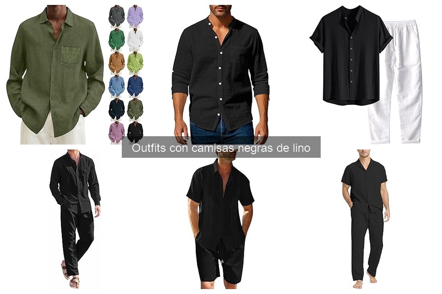 Comparativa de camisas negras de lino: Corte ajustado vs suelto