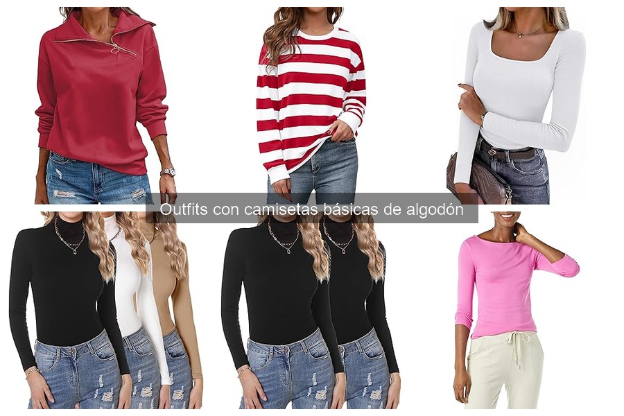 Comparativa de camisetas básicas de algodón para mujer