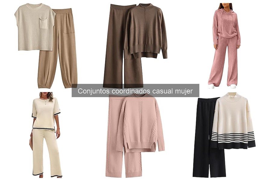 ** Comparativa de conjuntos coordinados casuales para mujer