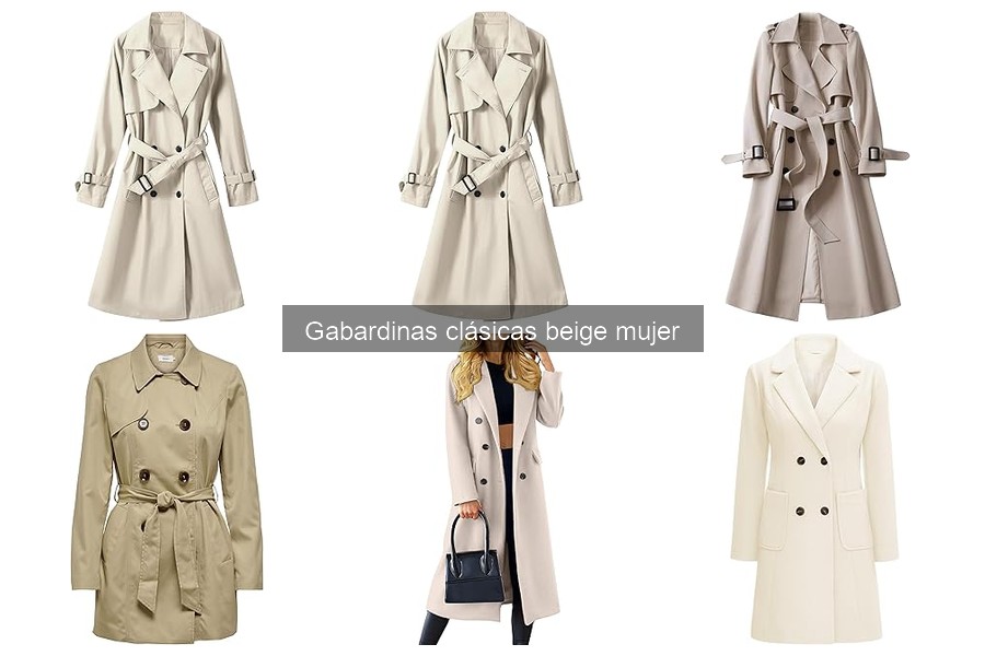 Comparativa de Gabardinas Beige para Mujer: Mejores Opciones