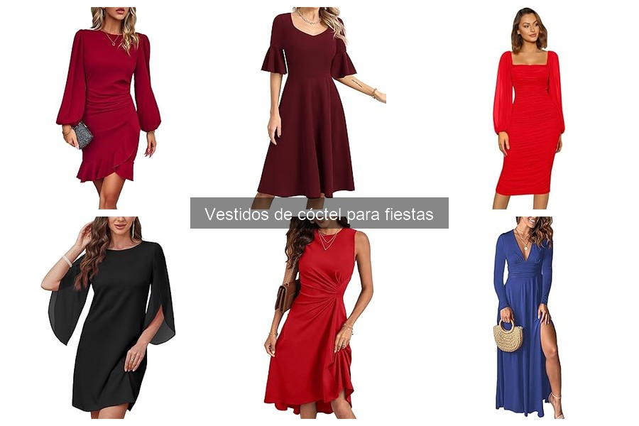 Comparativa de materiales en vestidos de cóctel para fiestas