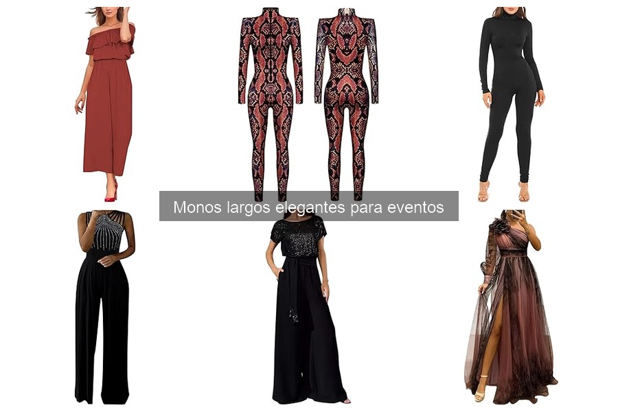 Comparativa de monos largos elegantes para eventos