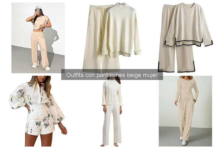 Comparativa de pantalones beige y otros colores para mujer