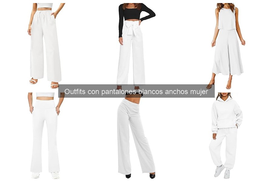 Comparativa de Pantalones Blancos Anchos para Mujer
