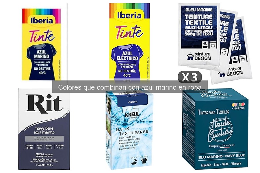 Comparativa de tonos de azul marino en moda femenina