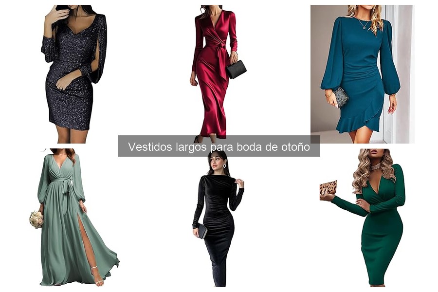 Comparativa de Vestidos Largos para Bodas de Otoño