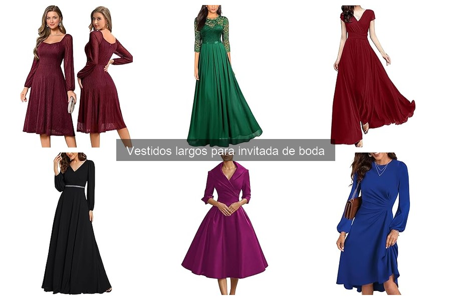 Comparativa de vestidos largos para invitadas de boda