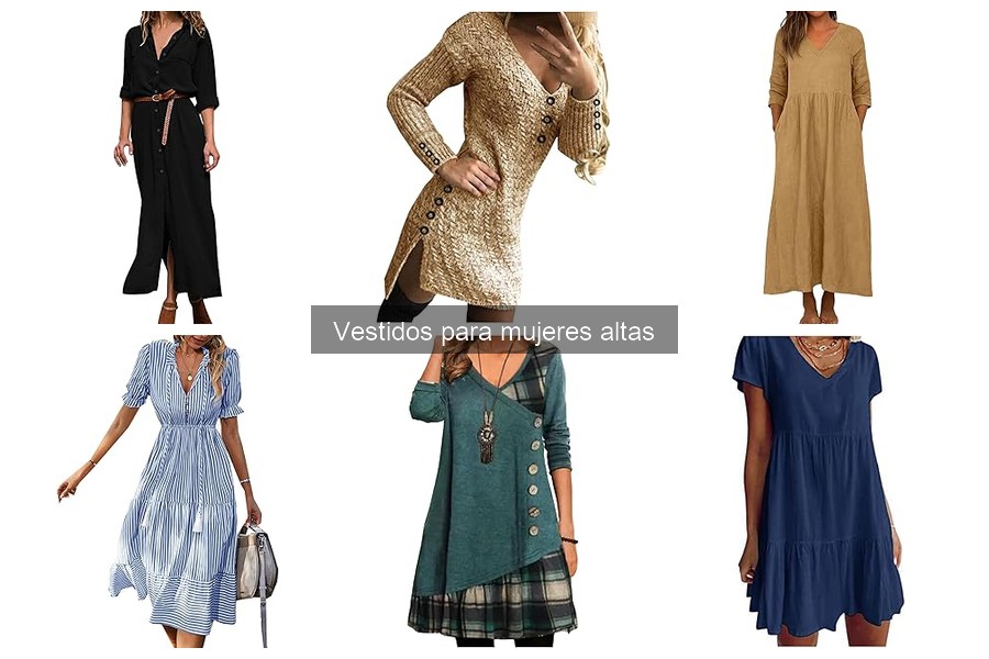 Comparativa de vestidos para mujeres altas y estándar