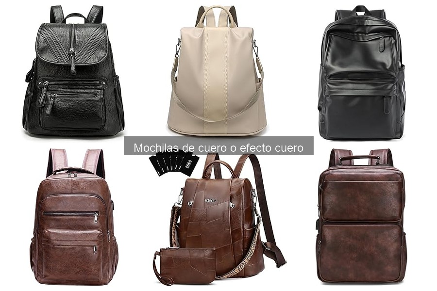 Diferencias entre mochilas de cuero y efecto cuero