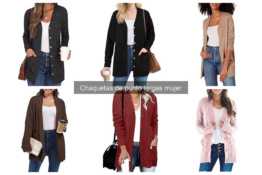 Dónde comprar chaquetas de punto largas para mujer online