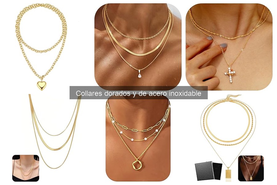 Dónde comprar collares dorados y de acero inoxidable