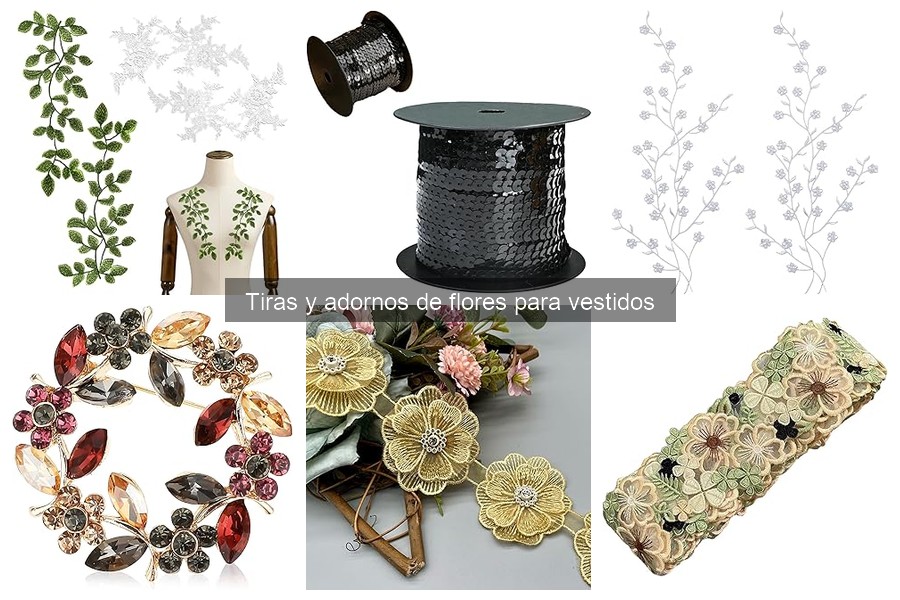 Dónde Comprar Tiras y Adornos de Flores para Vestidos Baratos