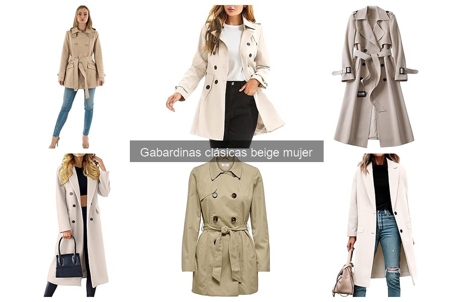 Gabardina clásica beige para mujer: características y más