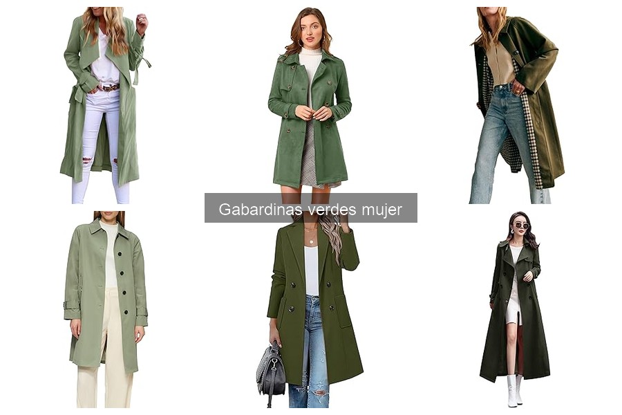 Gabardinas verdes vs. otras tendencias en moda femenina