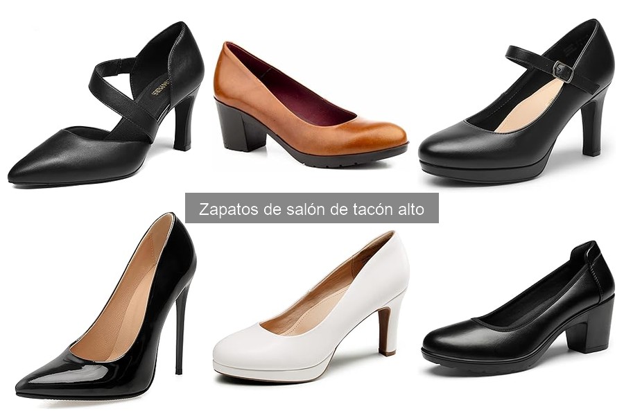 Guía de Tipos de Zapatos de Salón de Tacón Alto para Mujer