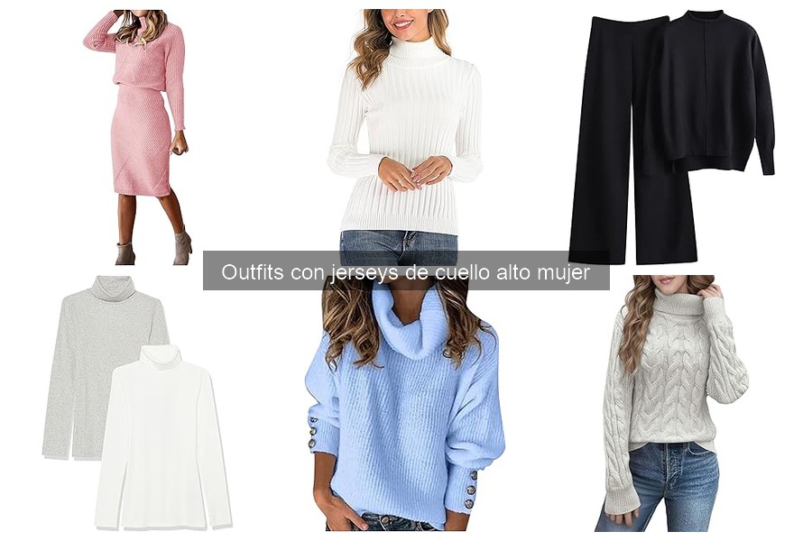 Ideas de Outfits con Jerseys de Cuello Alto para Mujer