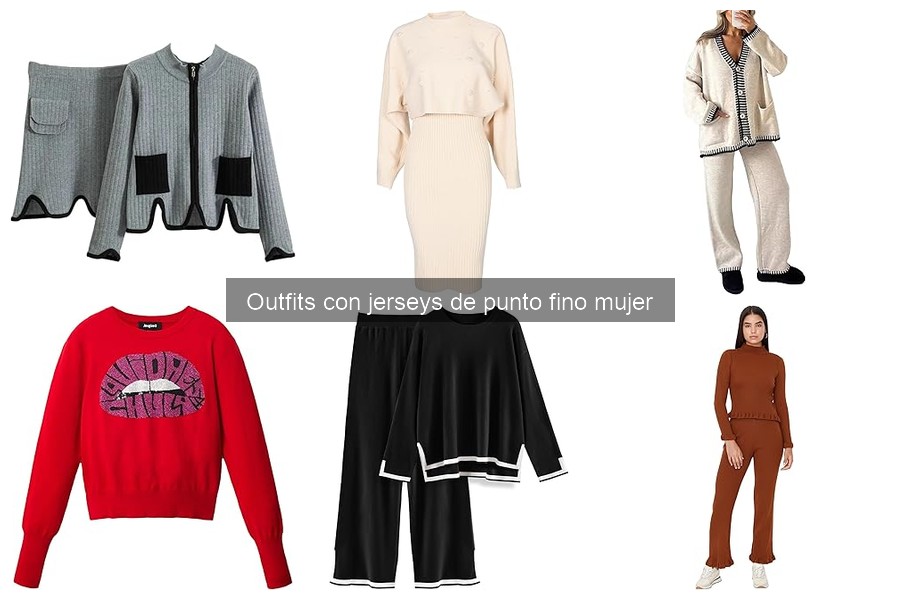 Ideas de outfits con jerseys de punto fino para otoño