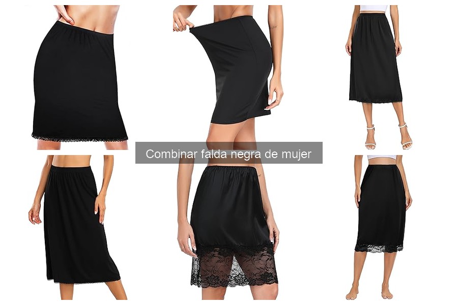 Ideas de outfits diarios con falda negra de mujer