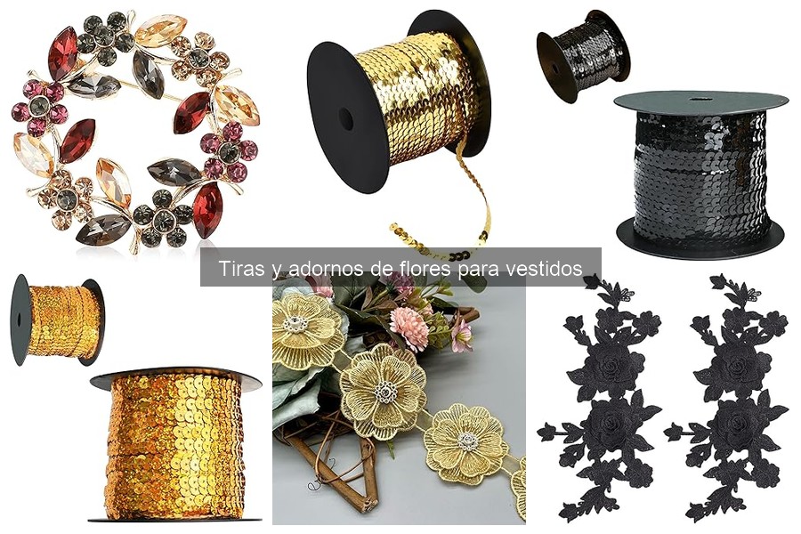 Ideas para Combinar Tiras y Adornos de Flores en Vestidos