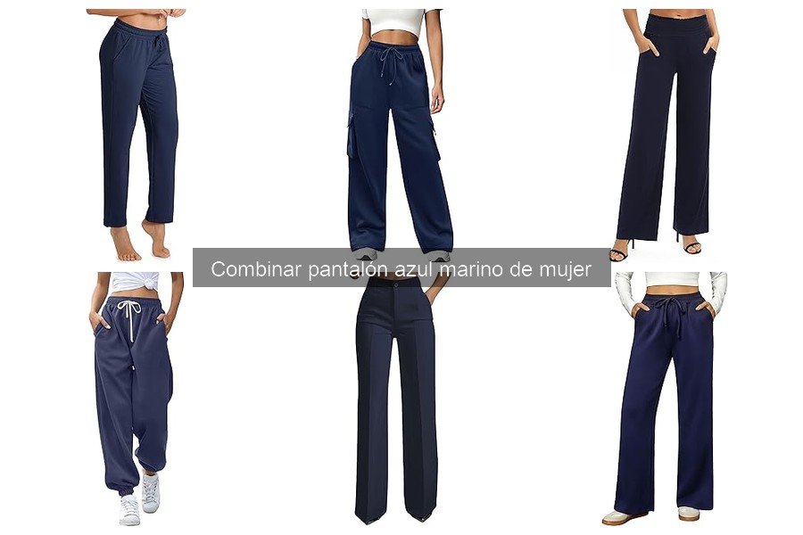 Looks casuales con pantalón azul marino para mujer