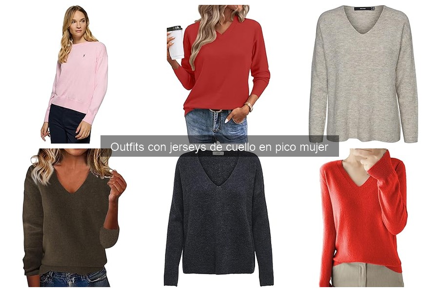 ** Looks casuales: outfits con jerseys de cuello en pico