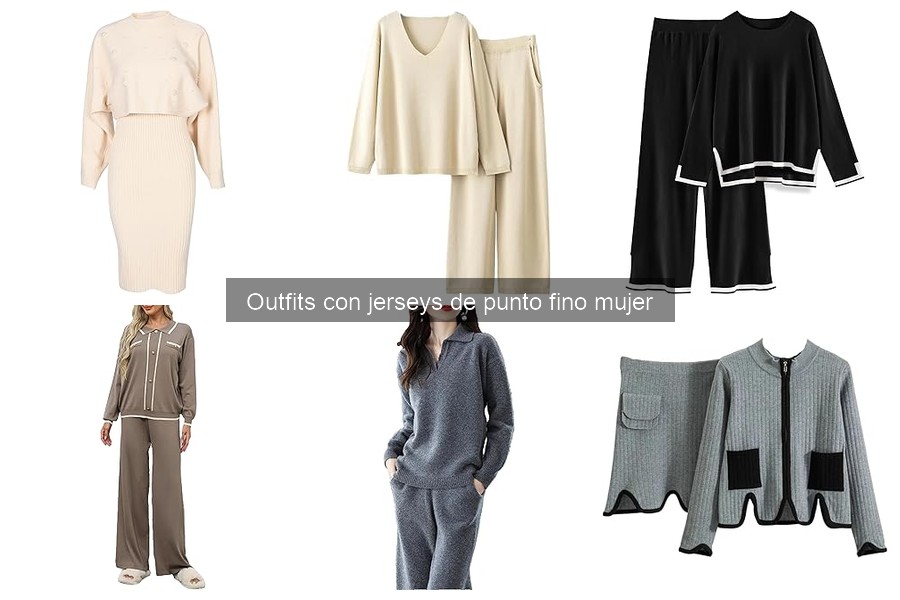 Looks de oficina con jerseys de punto fino para mujer