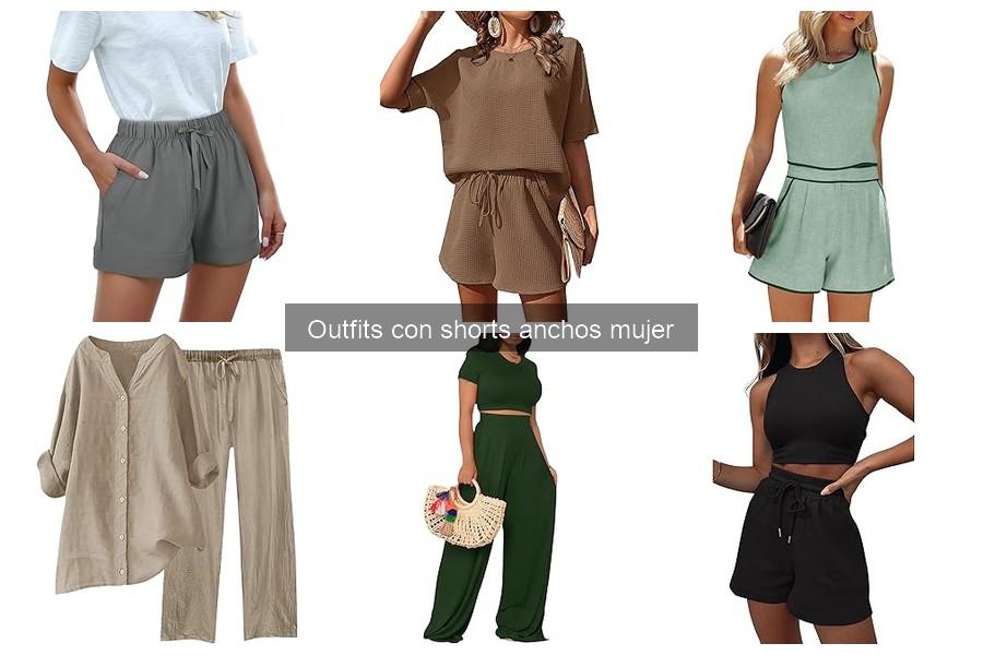 Looks de trabajo con shorts anchos para mujer