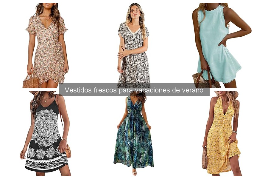 Looks ideales con vestidos frescos para tus vacaciones