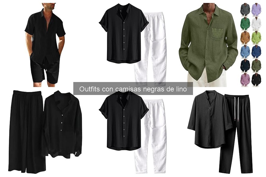 Looks informales: outfits con camisas negras de lino