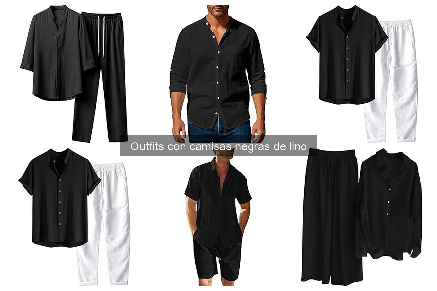 Looks Profesionales con Camisas Negras de Lino