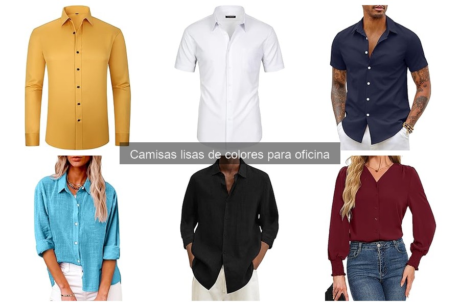 Mejores camisas lisas de colores para trabajar en oficina 2023